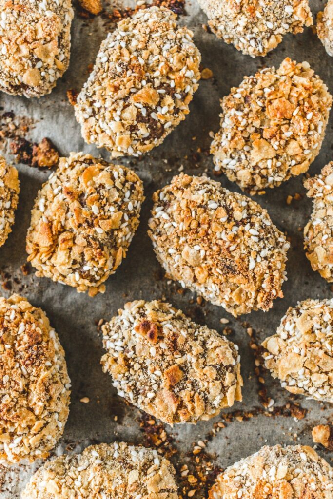 Przepis na zdrowe, pieczone nuggetsy sojowe