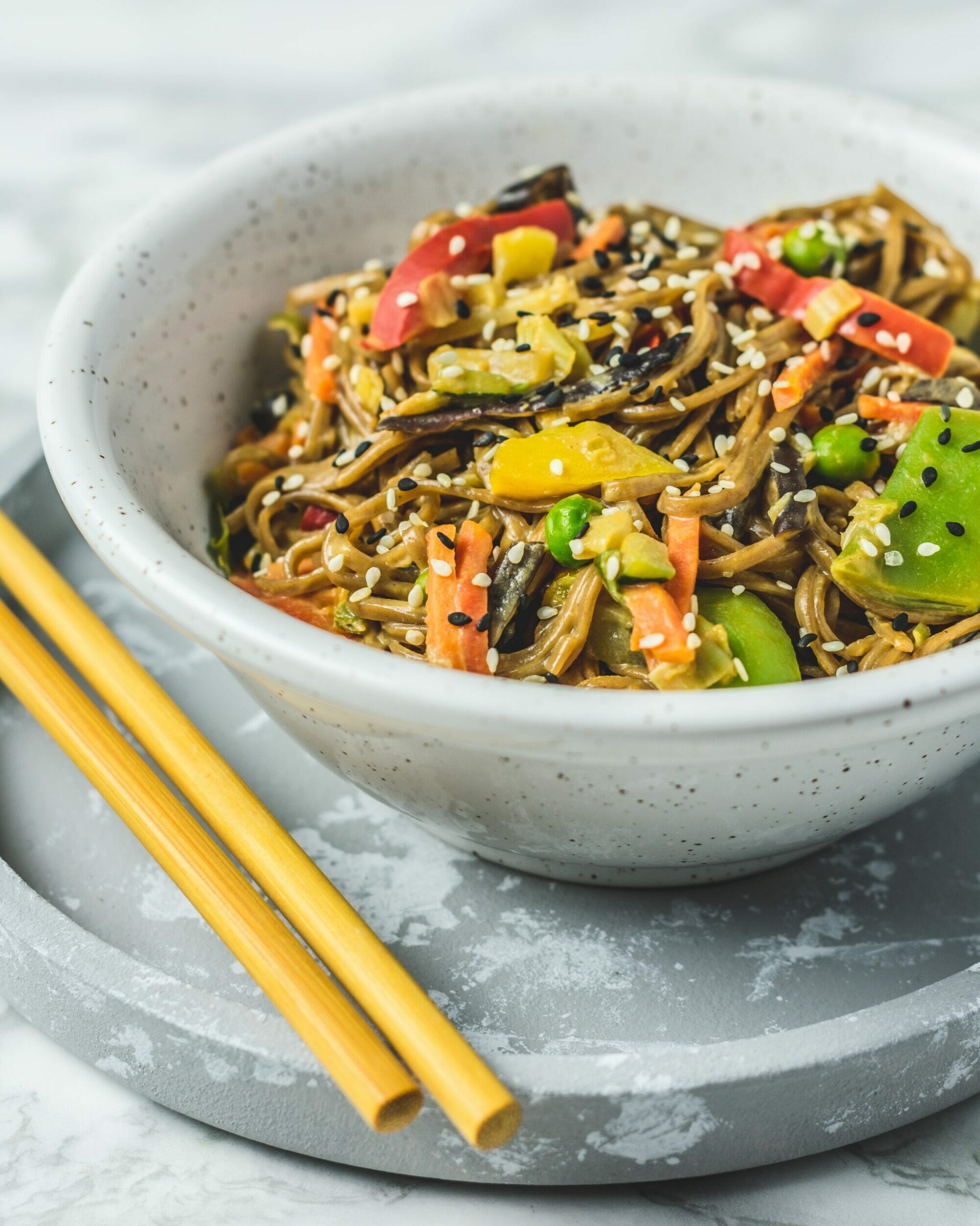 Makaron soba z warzywami