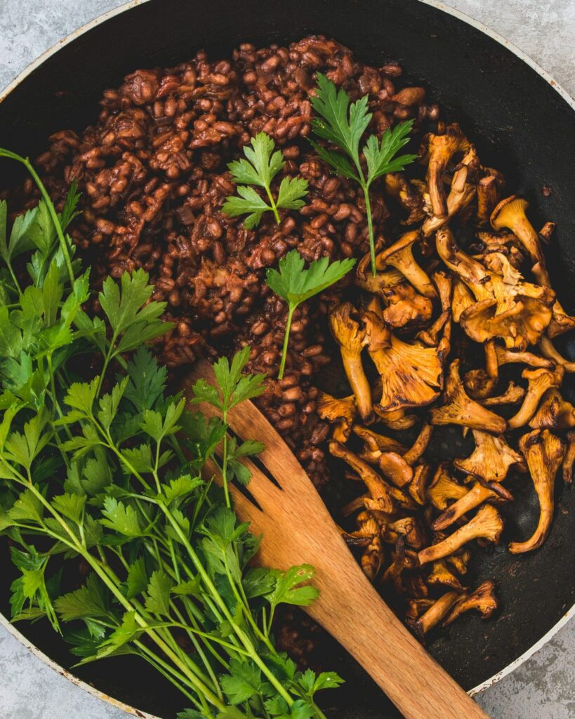 Przepis na kaszotto z kurkami